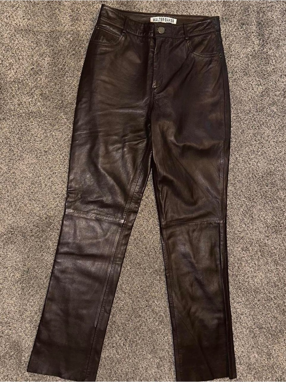 WALTER BAKER 100% Lamb Leather Pants   ORIGINAL PRICE $875.00 - Picture 3 of 7